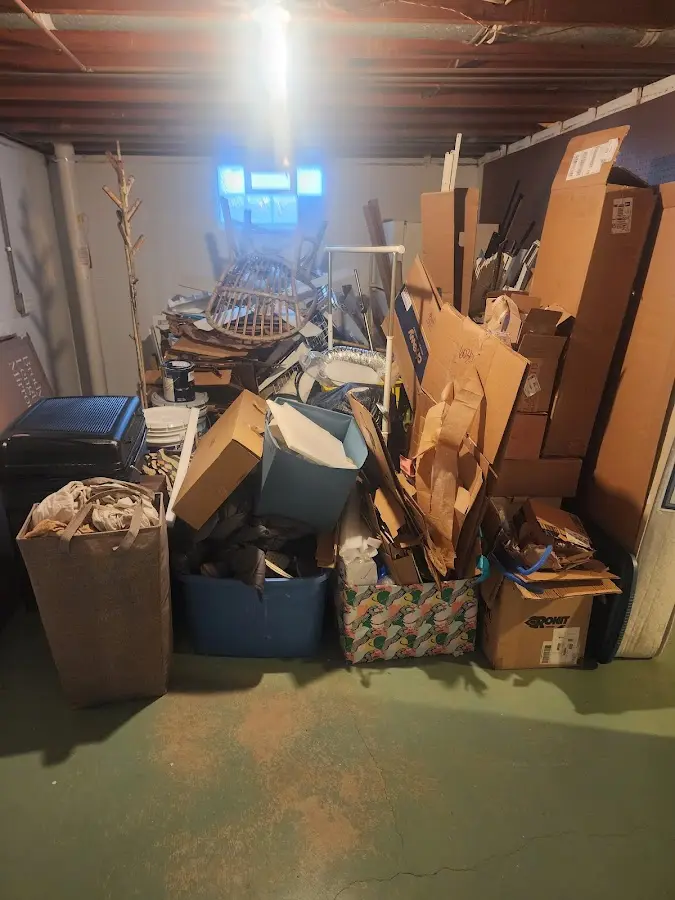 Roll-off dumpster container at job site for Cleanout Dumpster Rental in Henderson